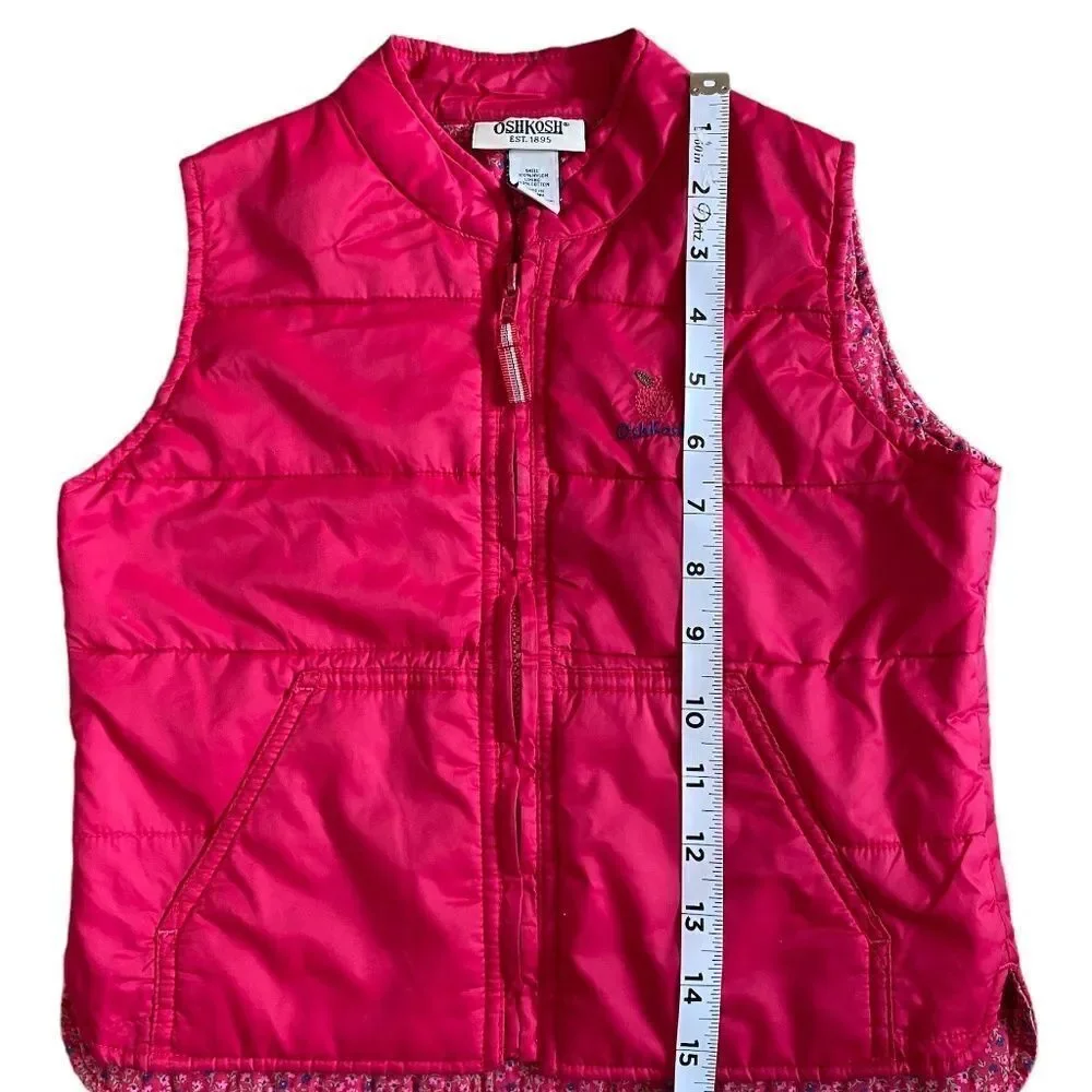 Girls Pink Vintage Oshkosh Apple Vest